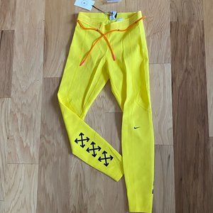 Nike x Off White Womens Running Tights Yellow